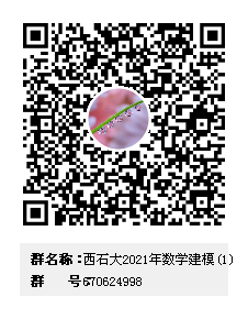 西石大2021年數(shù)學建模(1)群二維碼